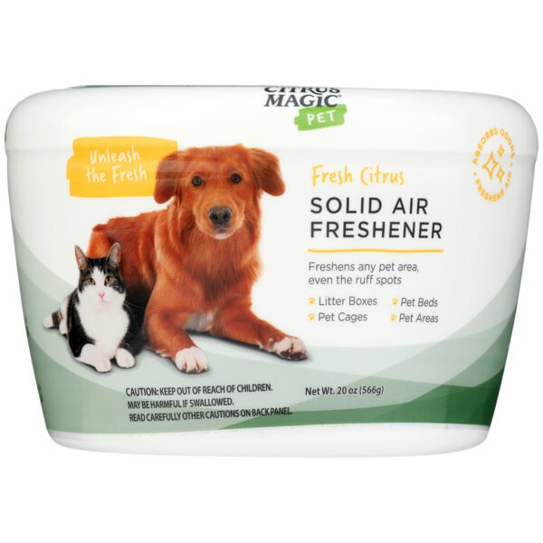 Citrus Magic Pet Odor Absorbing Solid Air Freshener, Fresh Citrus, 20-Ounce