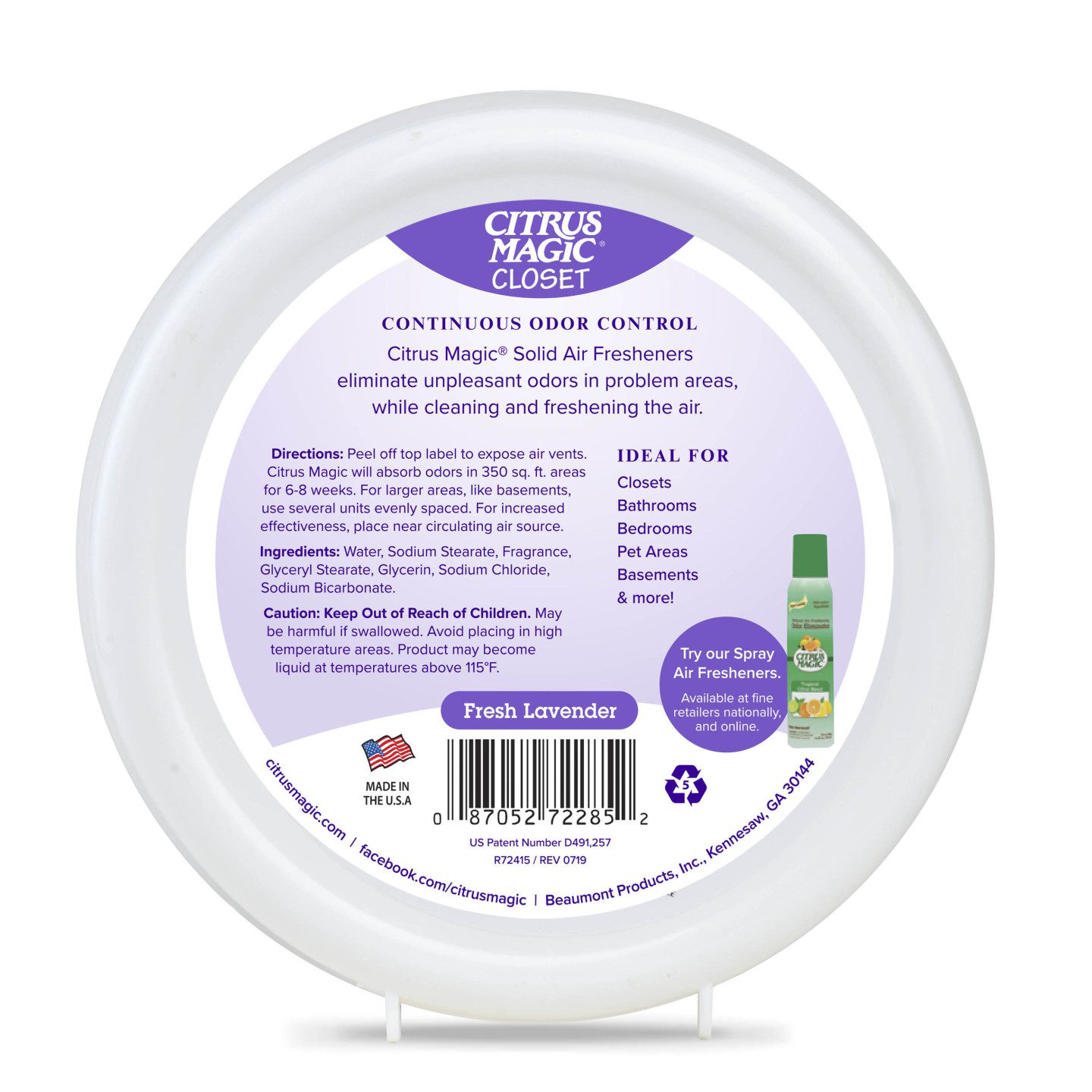 4PC Closet Deodorizer Moth Shield Air Freshener Scent Fragrance Odor  Neutralizer