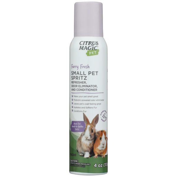 Citrus Magic Pet Small Pet Spritz Refresher, Odor Eliminator, and Conditioner, Furry Fresh